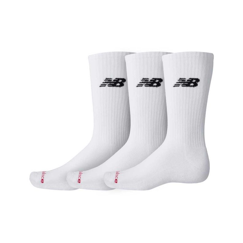 Calcetines 3 Pares Unisex New Balance Everyday Cushion Crew Blanco S