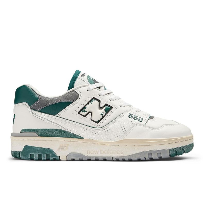 Zapatillas Urbanas Hombre New Balance 550 Blanca/Verde-0