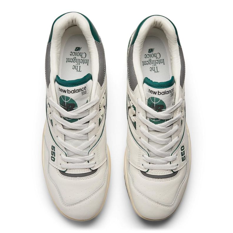 Zapatillas Urbanas Hombre New Balance 550 Blanca/Verde-2