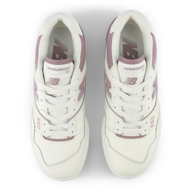 Zapatillas Urbanas Mujer New Balance 550 Blanca/Rosada-2