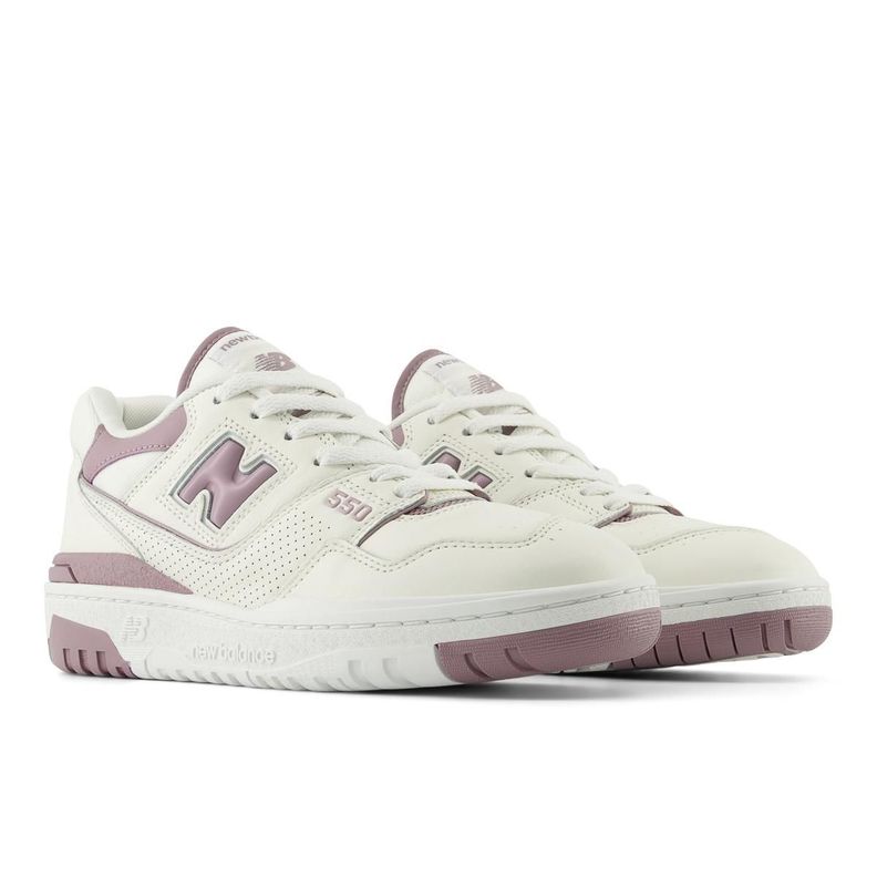 Zapatillas Urbanas Mujer New Balance 550 Blanca/Rosada-3