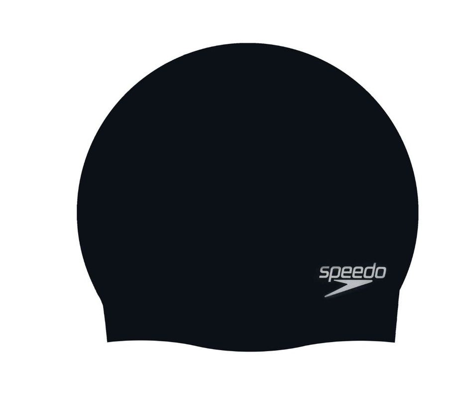 Gorro Natación Speedo Plain Moulded Silicona Negro-0