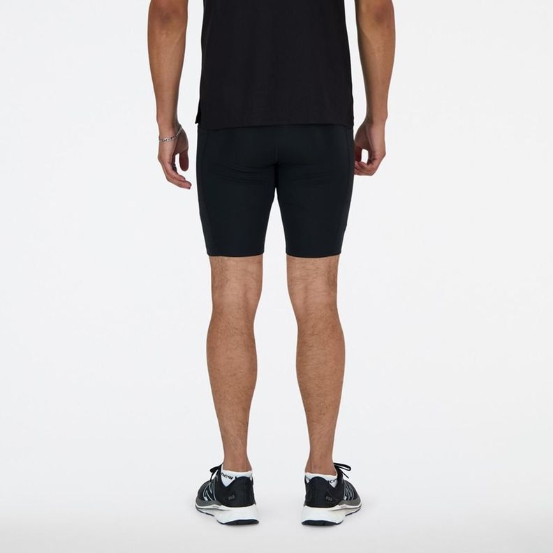 Calza Corta Running Hombre New Balance Sleek Dorp-in Negra-1
