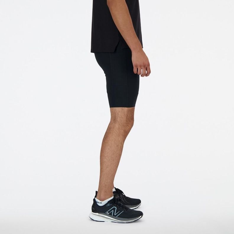 Calza Corta Running Hombre New Balance Sleek Dorp-in Negra-2