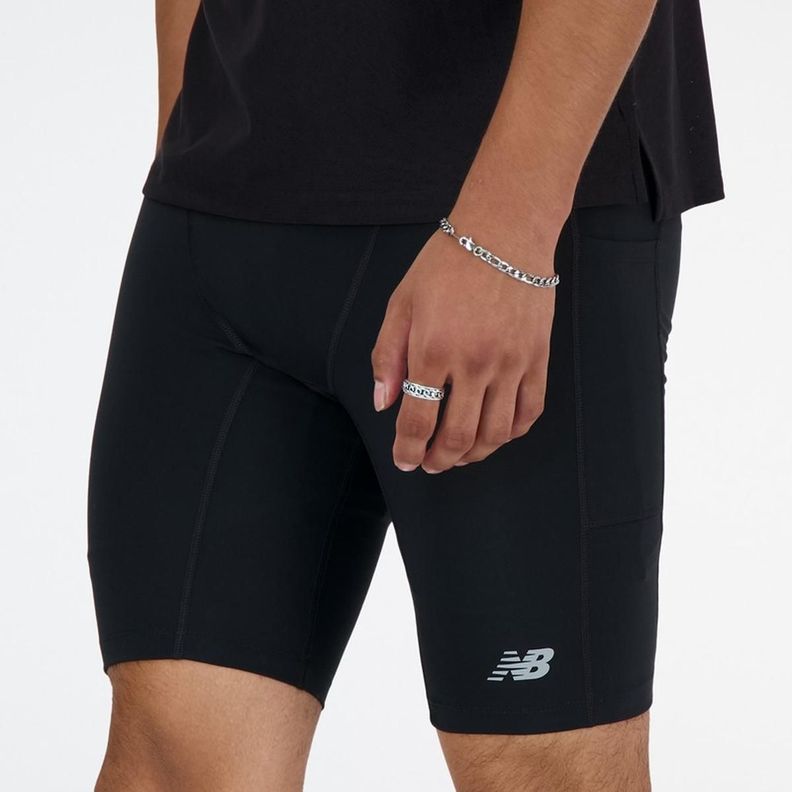 Calza Corta Running Hombre New Balance Sleek Dorp-in Negra-3