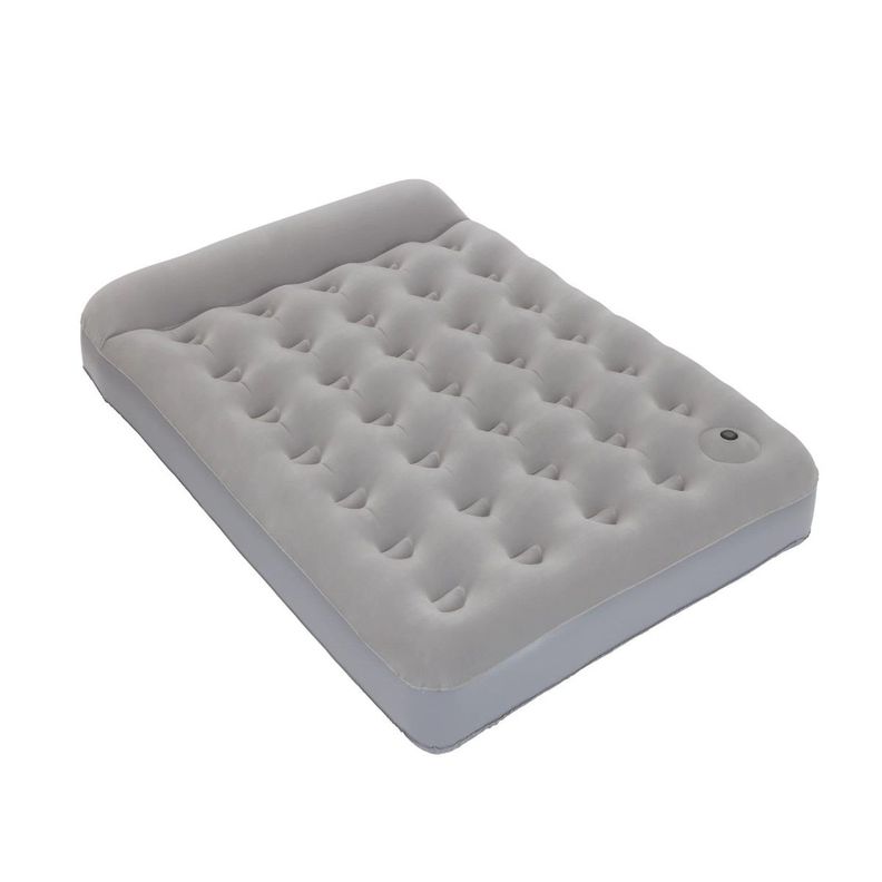 Colchón Inflable Coleman Doble con Inflador de Pie Gris-0