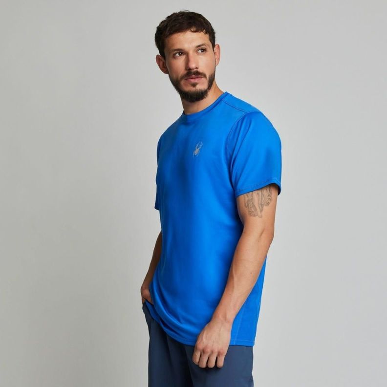 Polera Entrenamiento Hombre Spyder Sport Azul-2