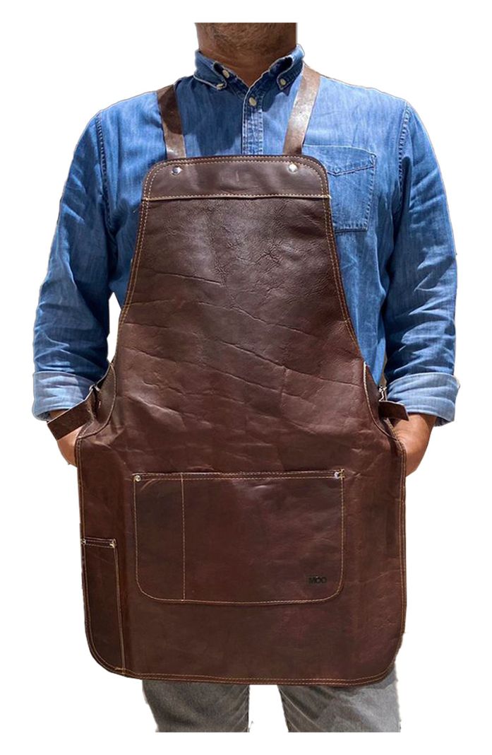 Pechera Cuero Natural Marron 72x52 cm-0