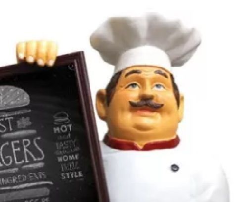 Figura De Chef Con Pizarra - S72094-1