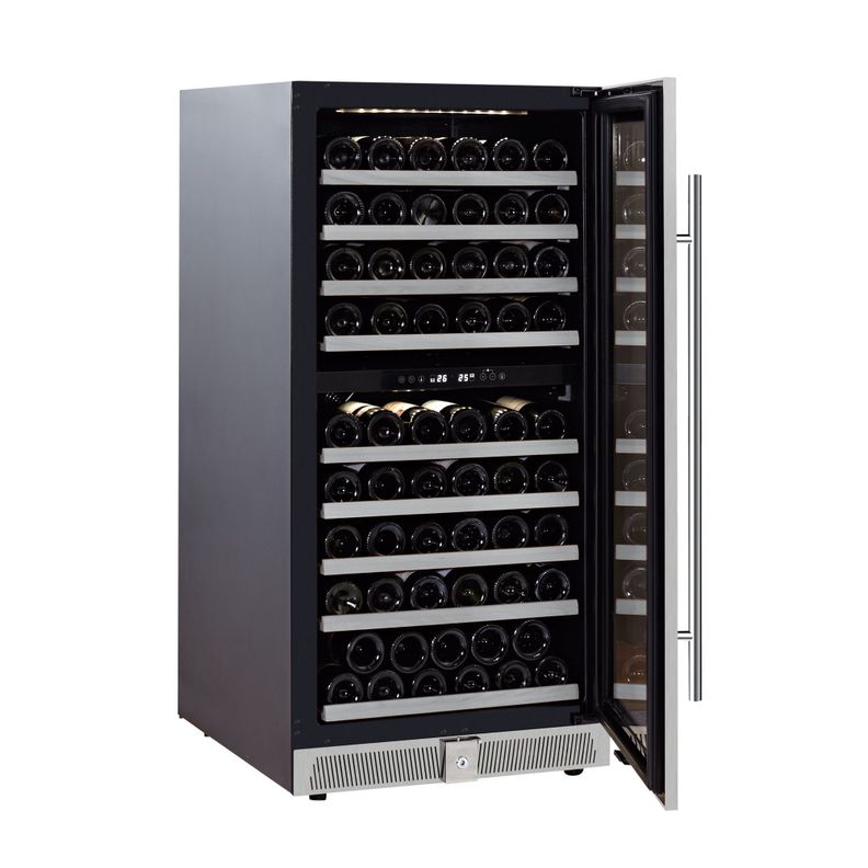 Cava de vinos premium; 2 zonas; 99 botellas; empotrable; climatizada-1