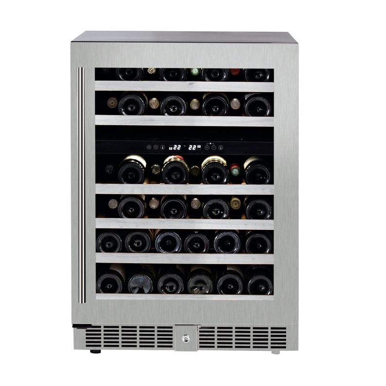 Cava de vinos premium; 2 zonas; 46 botellas; empotrable; climatizada-0