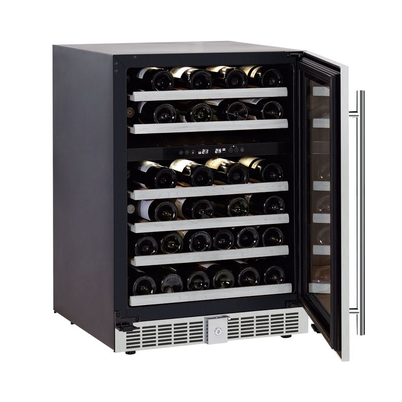 Cava de vinos premium; 2 zonas; 46 botellas; empotrable; climatizada-2