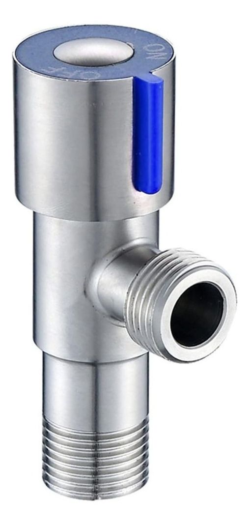 Llave Angular He-he 1/2 Acero Inoxidable Para Estanque Taumm
