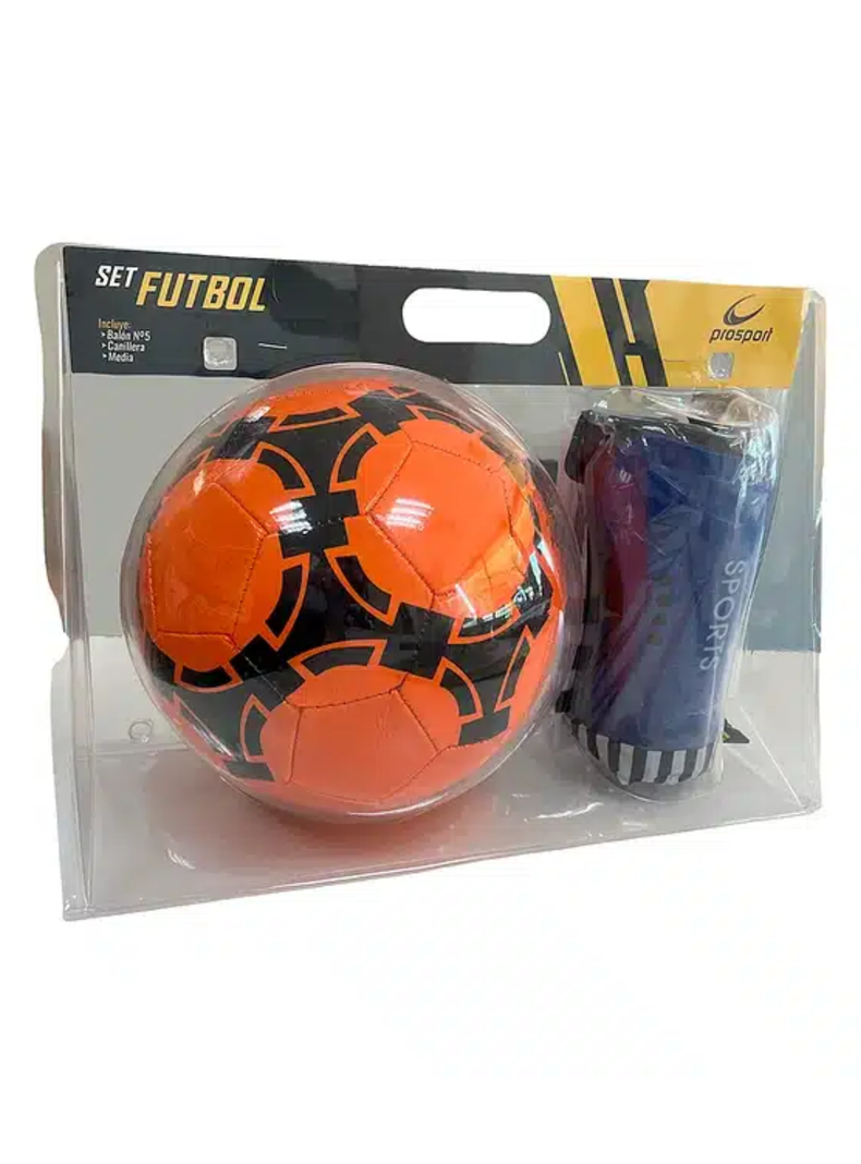 SET DE FUTBOL 3 EN 1 = BALÓN N 5 / MEDIAS S / CANILLERAS S-0