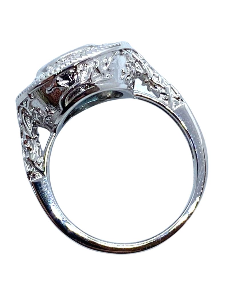 Anillo Primavera de MIA from Praga. Plata 925 Cristal Celeste Aguamarina / Rosado Padaradcsha-5