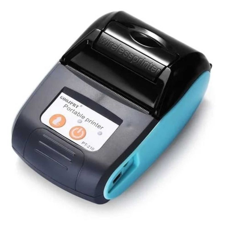 Impresora Portatil PT-210 Bluetooth Celeste-0