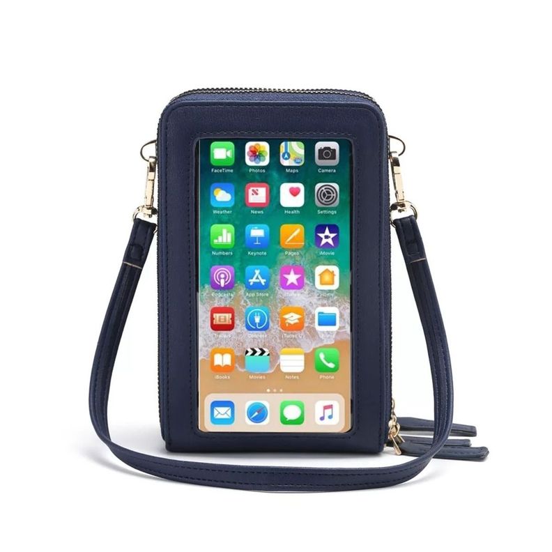 Bandolera Ideal para Celular Táctil- Azul Real-0