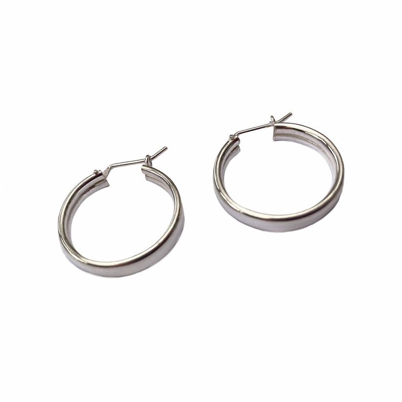 Aros Plata Argolla 22mm-0