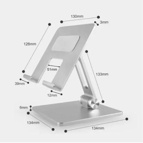 Soporte Tablet Y iPad Escritorio Aluminio Ajustable Plegable-1