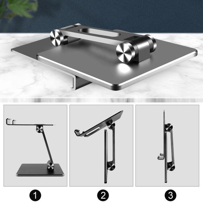 Soporte Tablet Y iPad Escritorio Aluminio Ajustable Plegable-4
