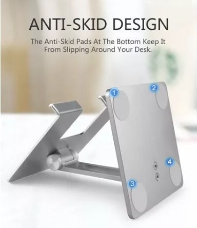 Soporte Tablet Y iPad Escritorio Aluminio Ajustable Plegable-2