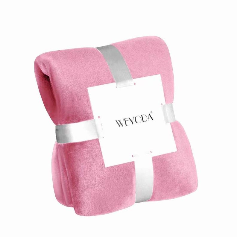 Frazada Velvet Plush 2 Plazas 230cm*240cm Rosada-0