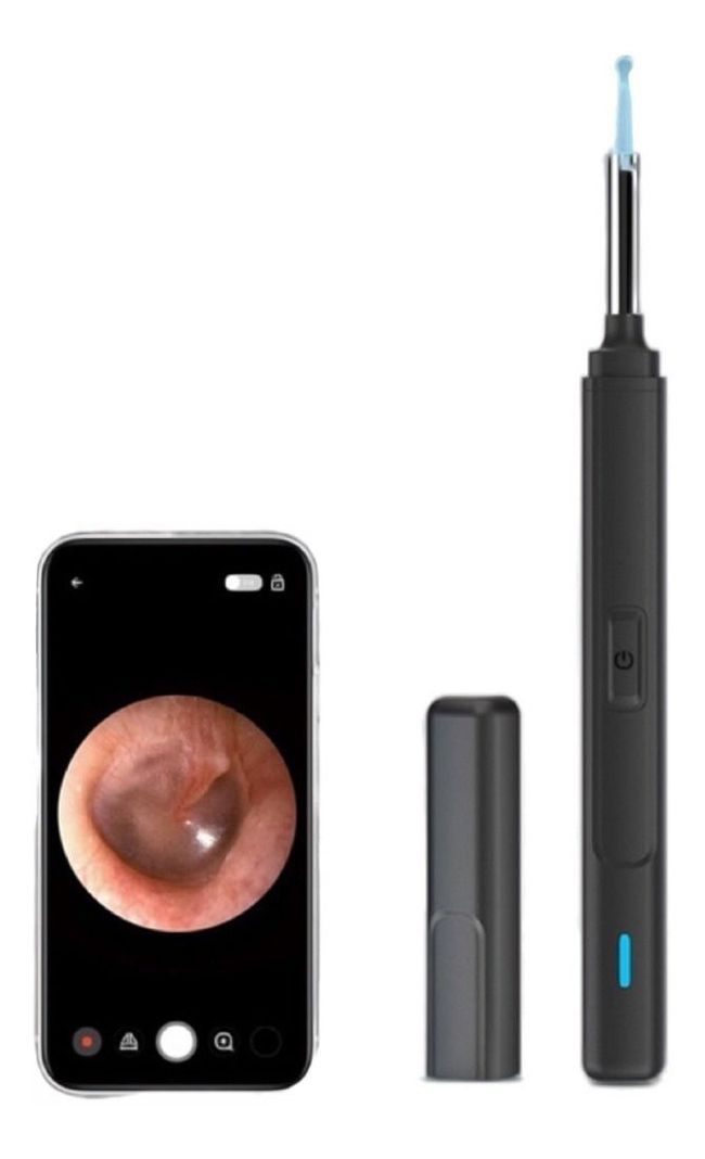 Limpiador Oidos Camara Hd Inalambrica Recargable E Negro