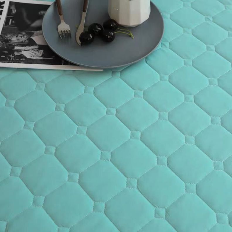 Cubrecama Quilt 2 Plazas Turquesa Blanco Reversible-1
