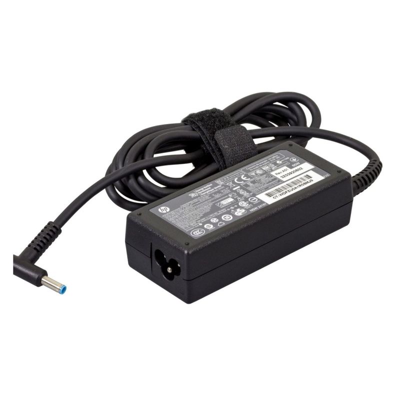 Cargador HP 65W Smart AC adapter (nPFC, Blue Tip, 4.5mm) Negro