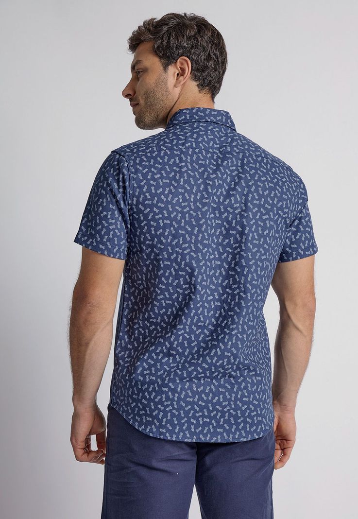 Camisa Hombre Piñas Azul Sioux-2