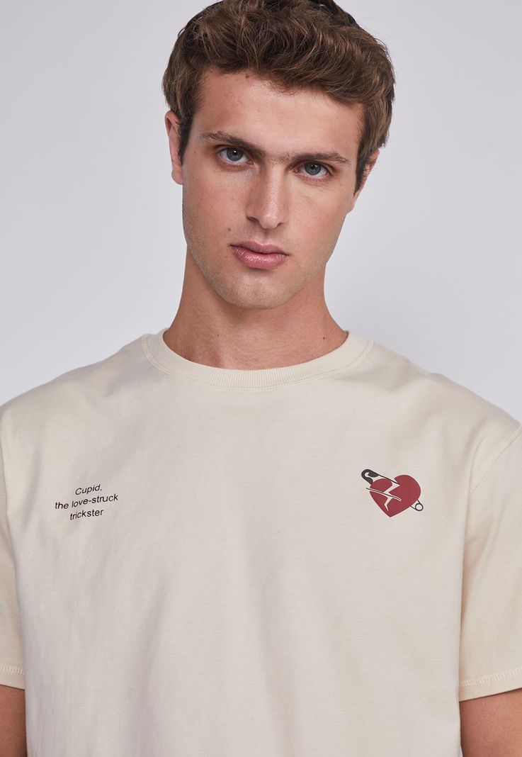 Polera Hombre Corazon Cupido Beige Sioux-2
