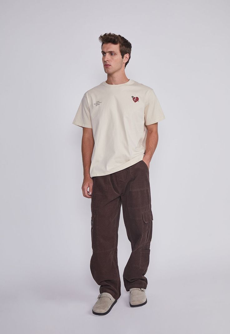 Polera Hombre Corazon Cupido Beige Sioux-4