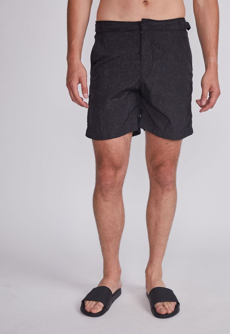 Traje De Baño Hombre Negro Velcro Hebillas Sioux-0