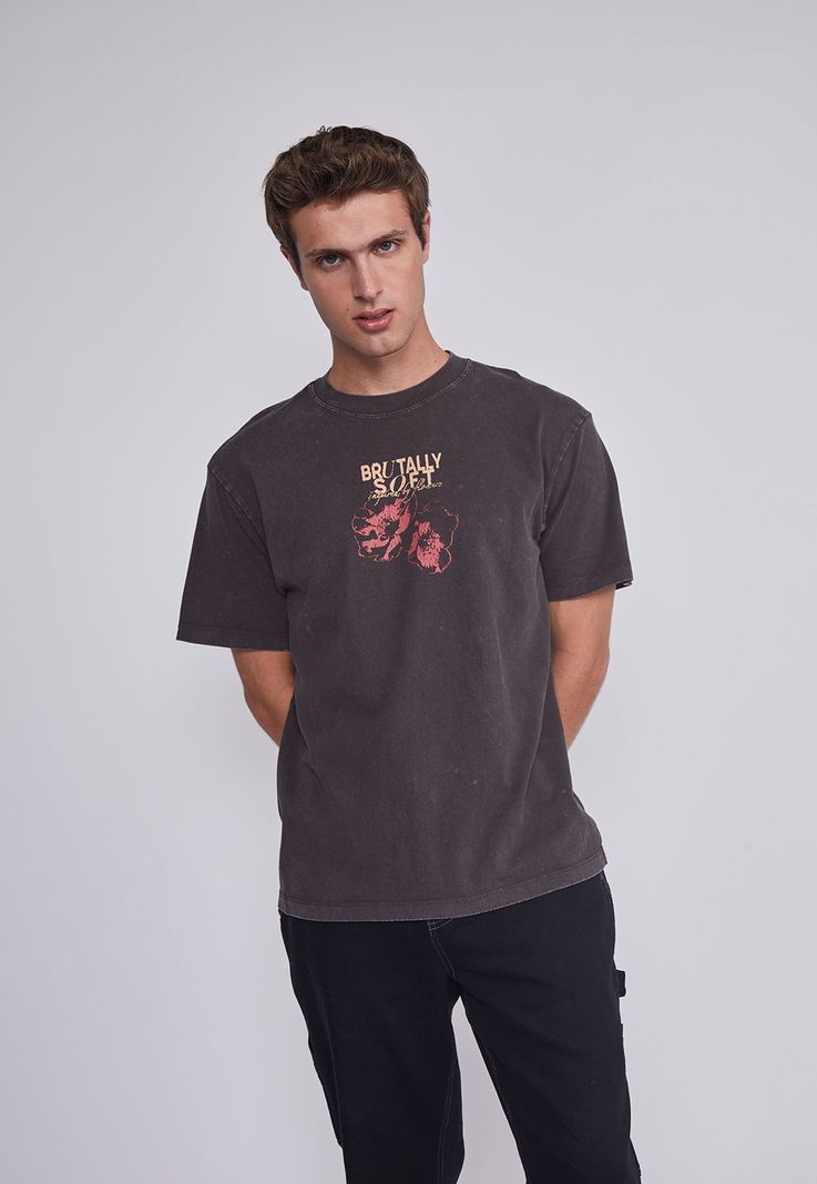 Polera Hombre Flor Gris Sioux-0