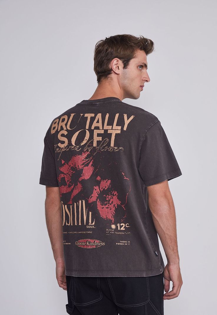 Polera Hombre Flor Gris Sioux-1