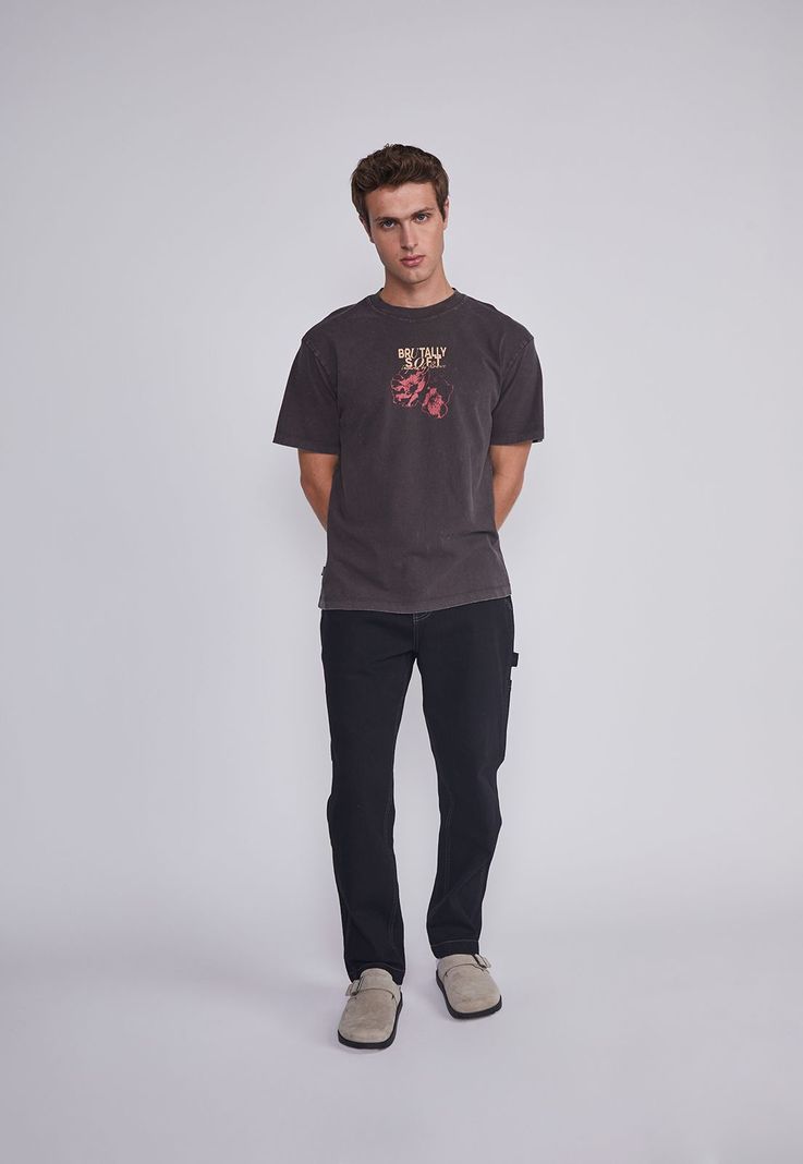 Polera Hombre Flor Gris Sioux-4