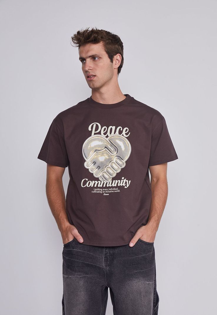 Polera Hombre Corazon Manos Cafe Sioux-0