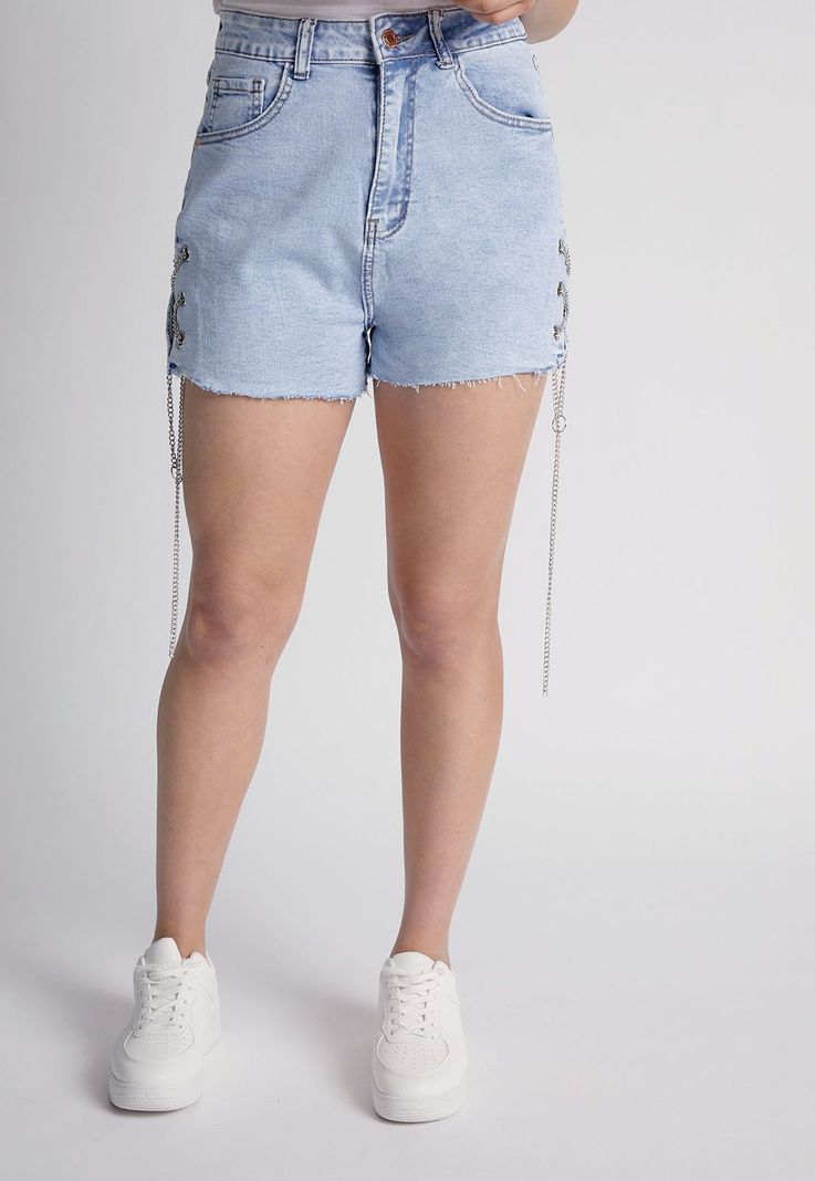 Short Mujer Cadenas Celeste Sioux-0