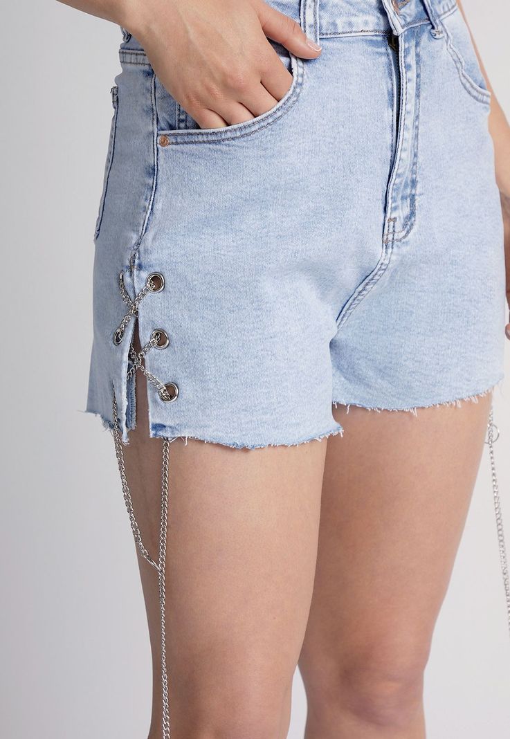 Short Mujer Cadenas Celeste Sioux-1
