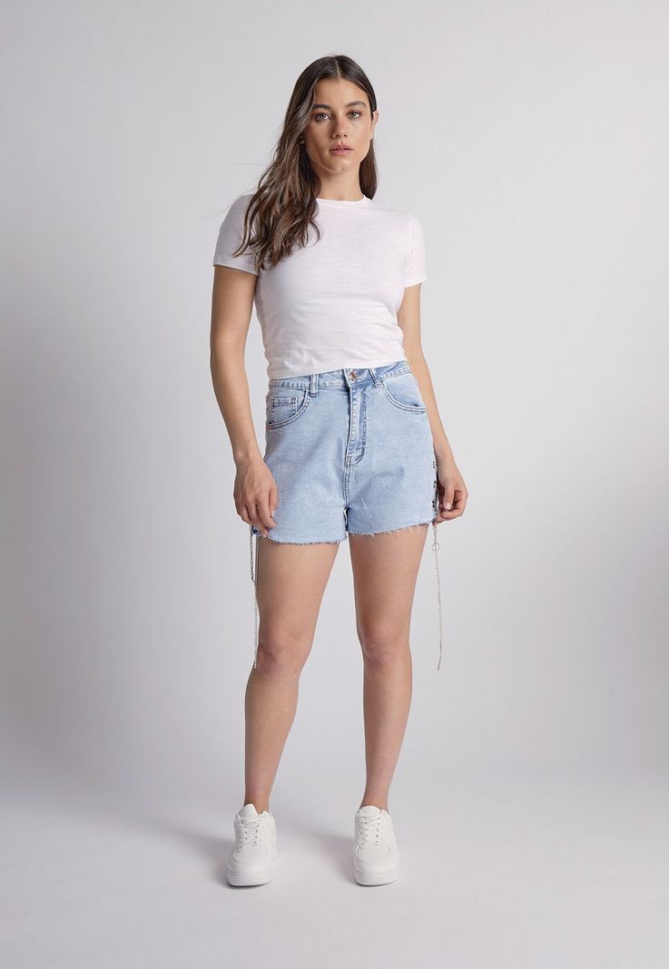 Short Mujer Cadenas Celeste Sioux-3