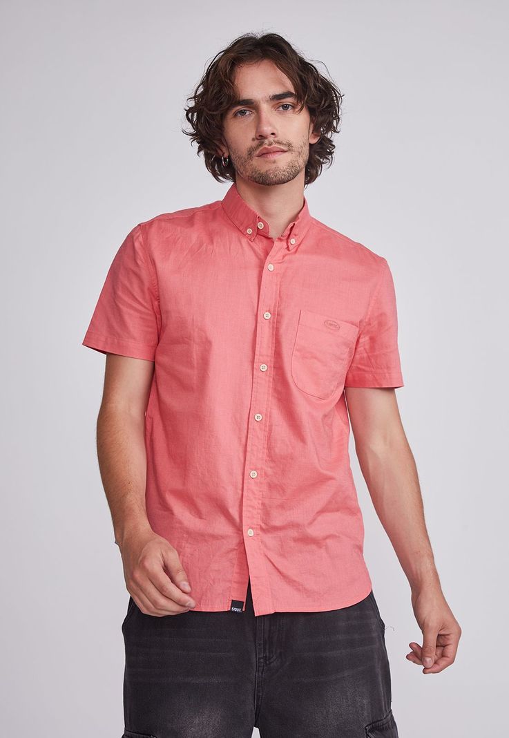Camisa Hombre Sandia Lino Slim Sioux-0