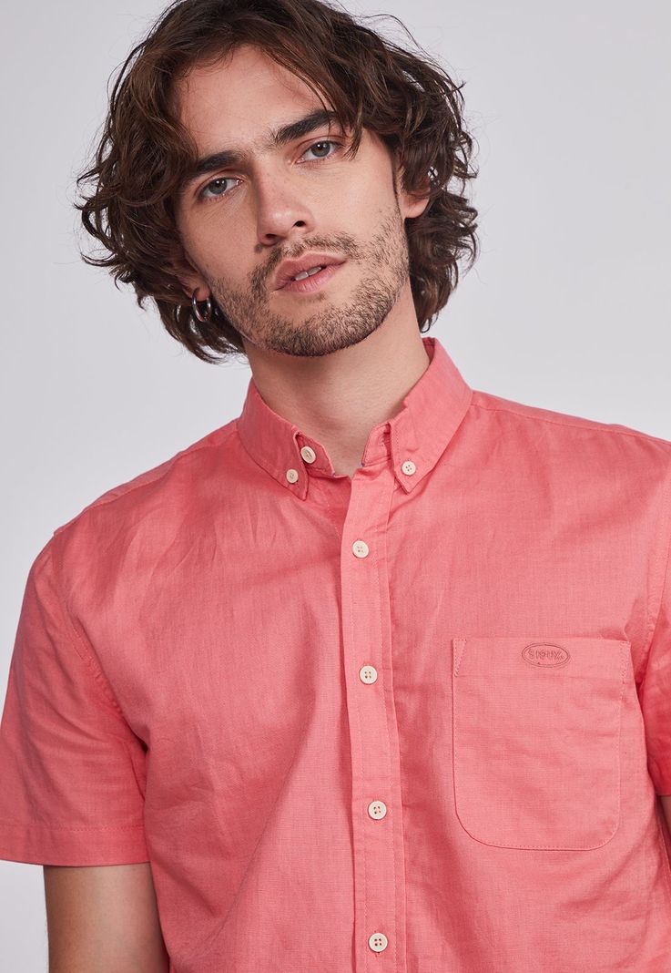 Camisa Hombre Sandia Lino Slim Sioux-2