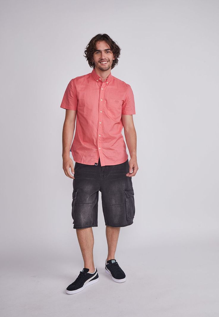 Camisa Hombre Sandia Lino Slim Sioux-4