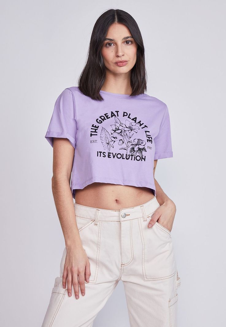 Polera Mujer Estampada Lila Sioux-0