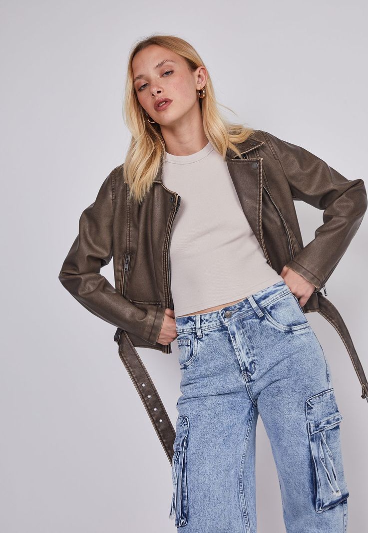 Jeans Mujer Cargo Multibolsillos Azul Sioux-0