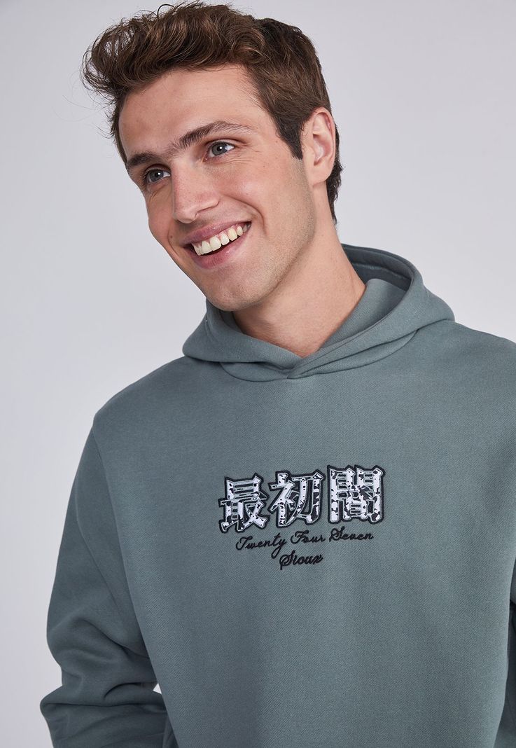 Poleron Hombre Oriental Verde Sioux-1
