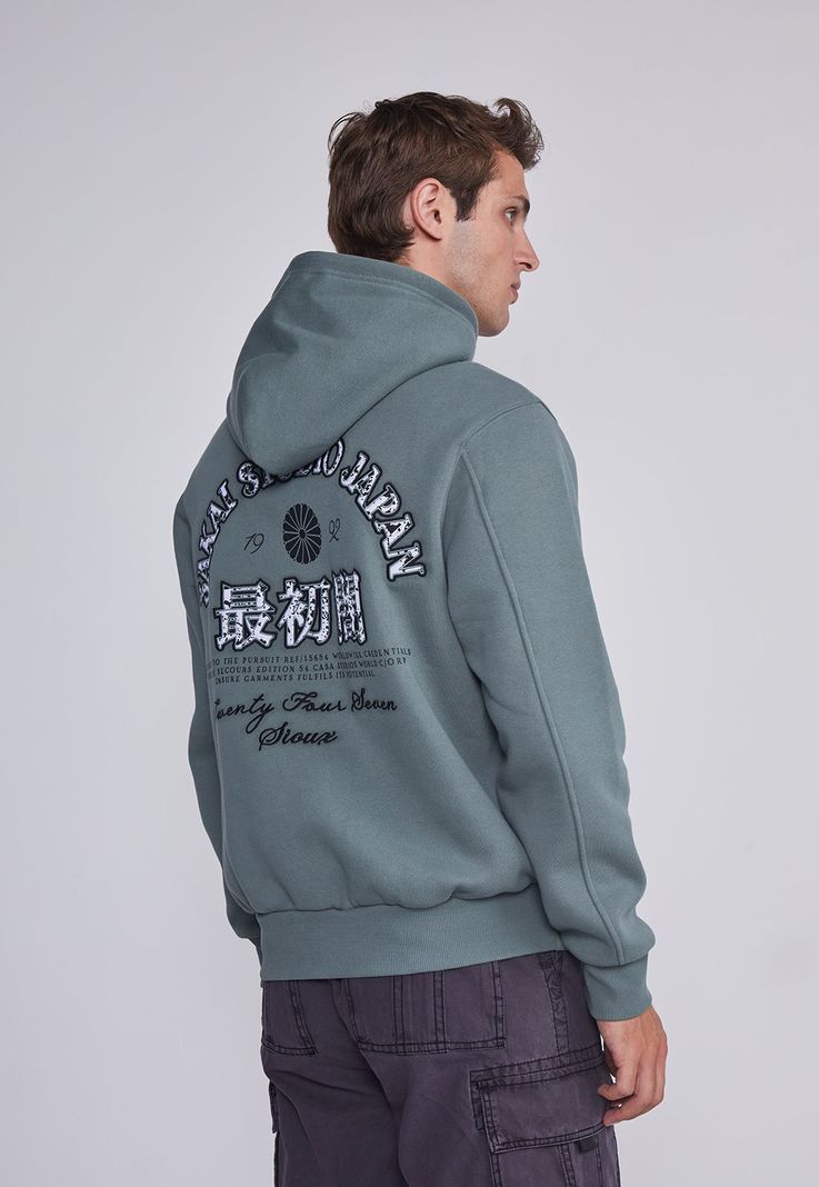 Poleron Hombre Oriental Verde Sioux-3