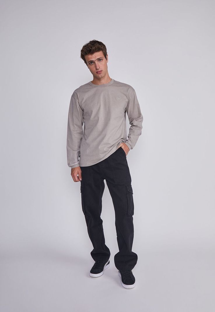 Jeans Hombre Cargo Regular Negro Sioux-3