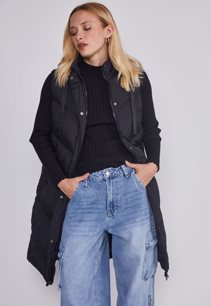 Parka Mujer Acolchada Negro Sioux-0