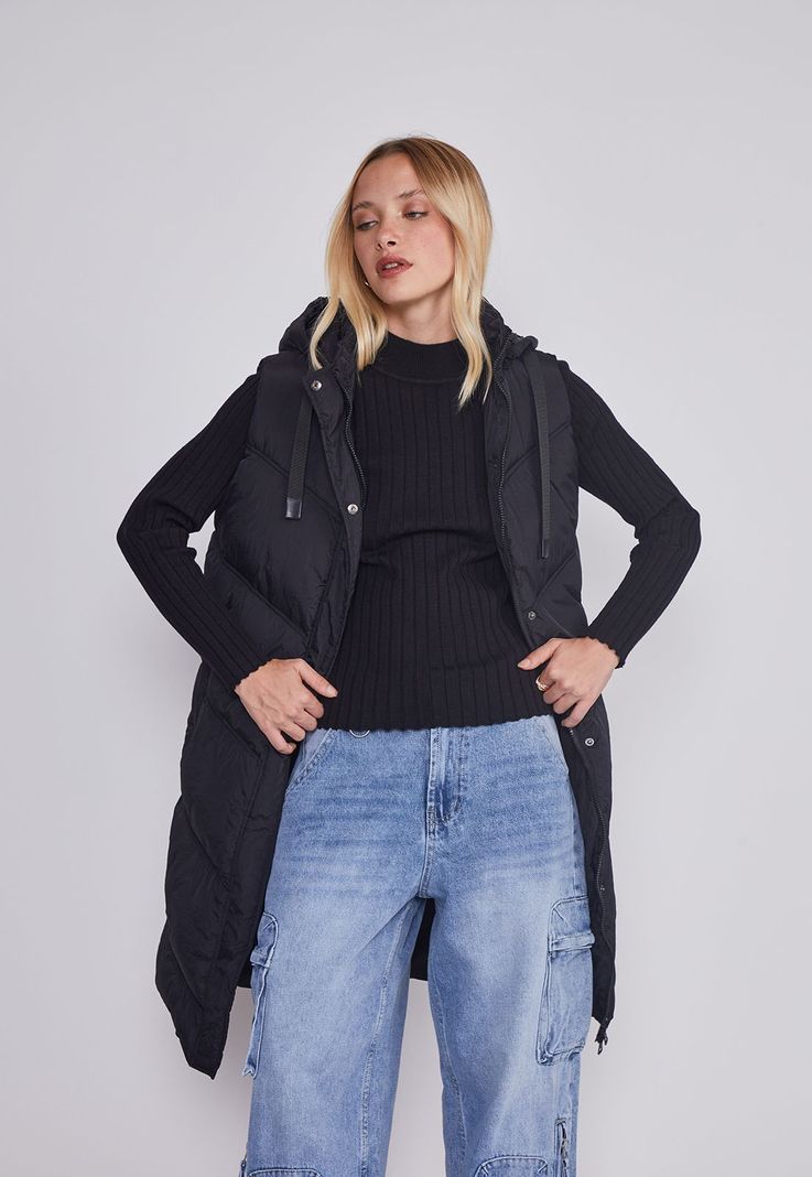 Parka Mujer Acolchada Negro Sioux-2